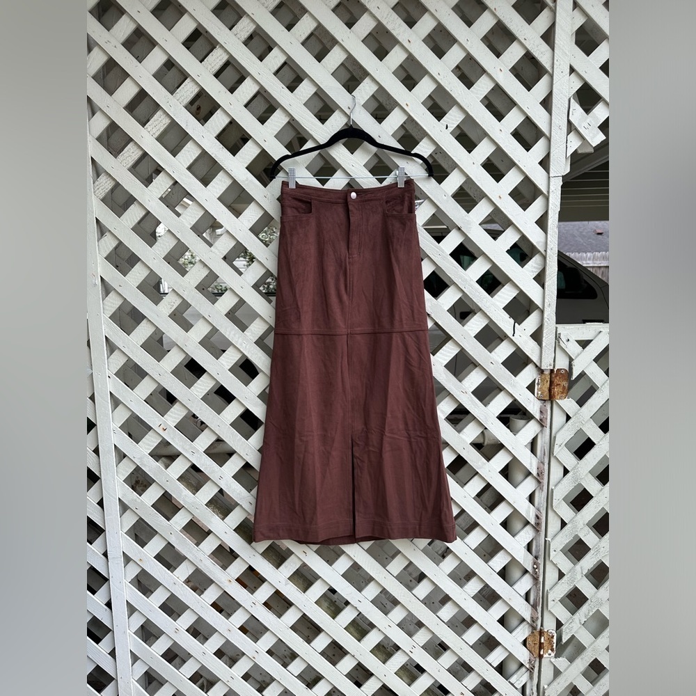 COPY - Free People Suede Maxi Skirt - Picture 1 of 2